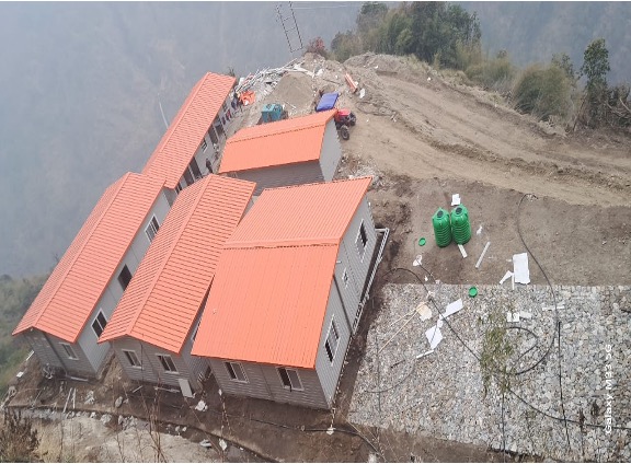 Project base camp in the valley