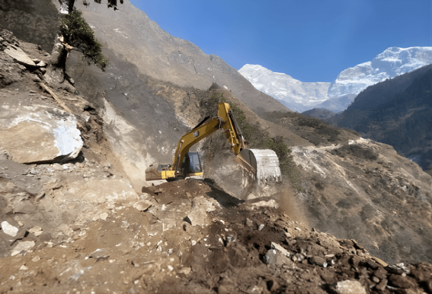 Road upgradation towards the headwork area