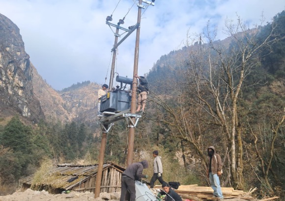 Transformer installed at the headworks area